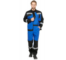 Костюм мужской рабочий летний "Гудзон" NEW василек-черный